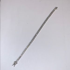 14k white gold diamond bracelet